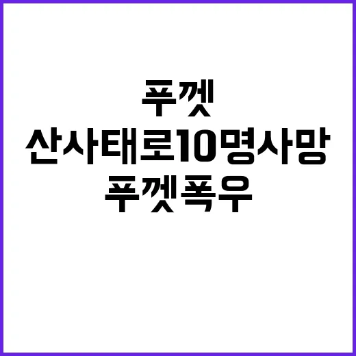 푸껫 폭우 산사태로…