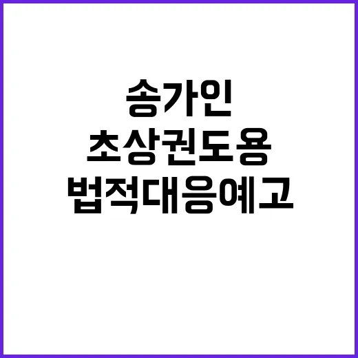 송가인 초상권 도용 법적 대응 예고! 클릭 유도!