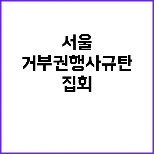 서울 집회 공공의료 확충과 거부권 행사 규탄!