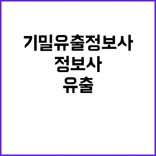 군사기밀 유출 정보…