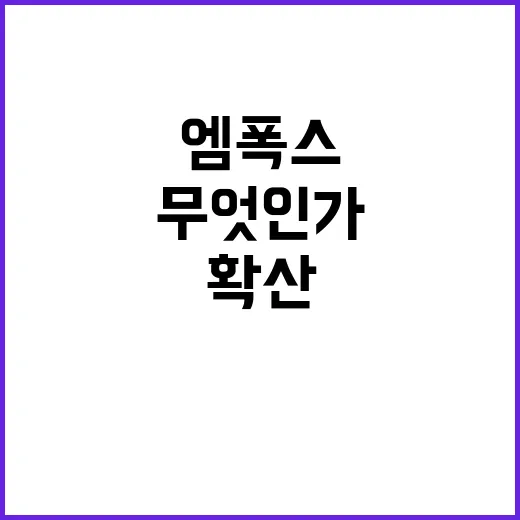 엠폭스 확산 심각성 대응 방안은 무엇인가?