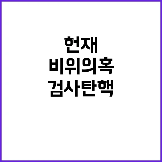 검사 탄핵 헌재 비…