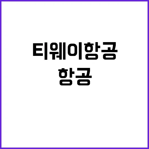 결함 오명 티웨이항…