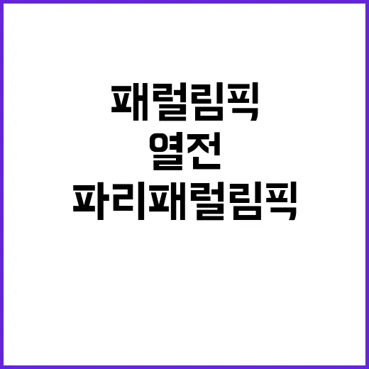 파리 패럴림픽 열전…