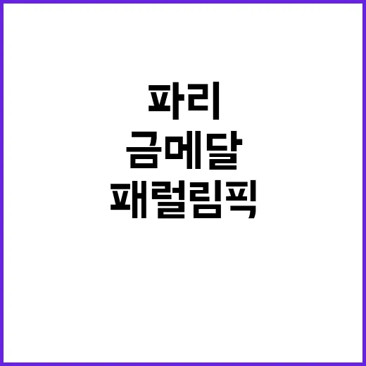 패럴림픽 금메달 19세 막내의 파리 도전!