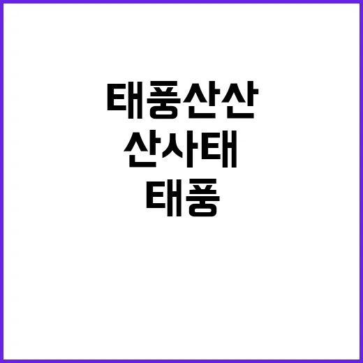 태풍 산산 산사태 …