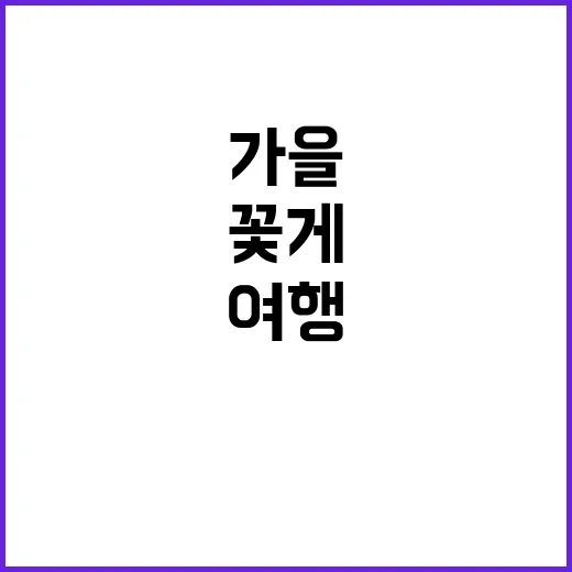 가을 꽃게 여행 옷…