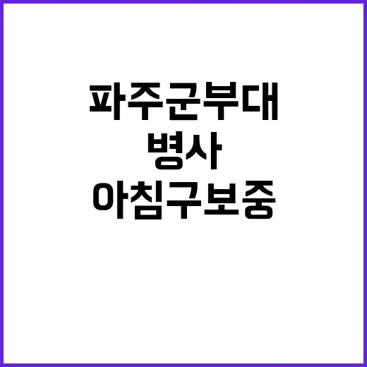 병사 파주 군부대 …