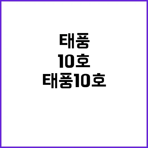 태풍 10호 일본 피해와 수도권 위협!