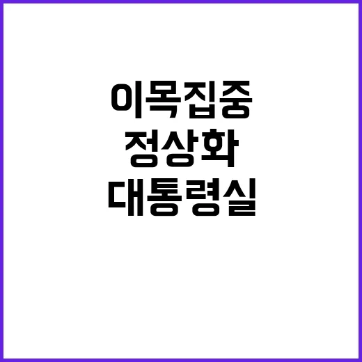 대통령실 국회 정상…