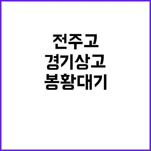 봉황대기 우승 전주고와 경기상고의 충격 결과!