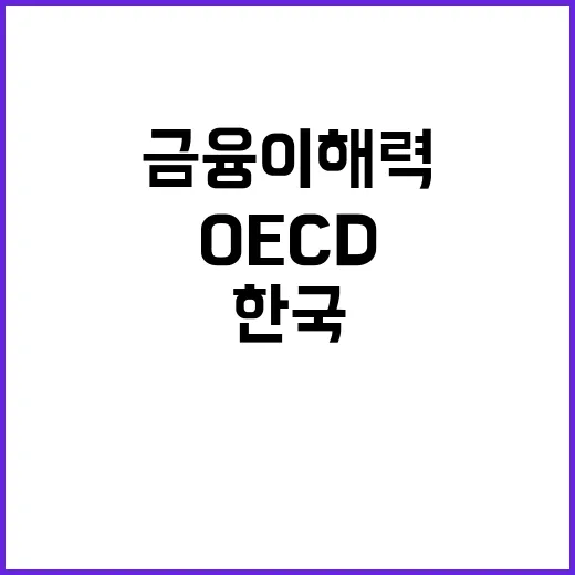 금융이해력 한국 OECD 15위 충격 사실 공개!