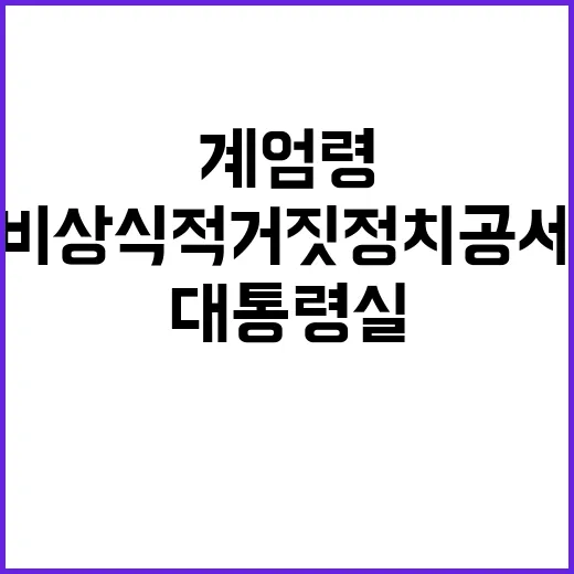 계엄령 대통령실의 …