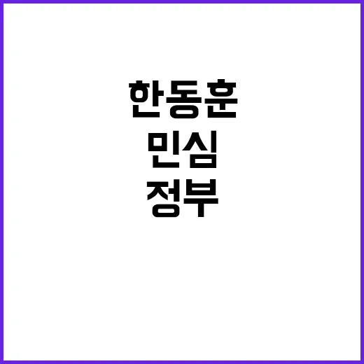 한동훈 이재명과 민…