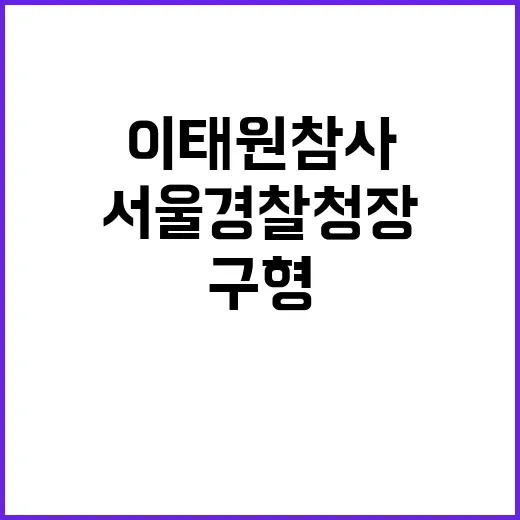 이태원 참사 서울경찰청장 금고형 구형 이유는?