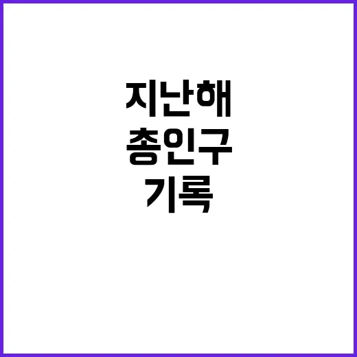 총인구 반등! 지난해 5177만 5000명 기록.