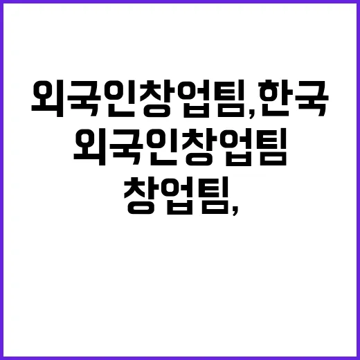 외국인 창업팀, 한…