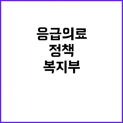 응급의료 개편 복지…