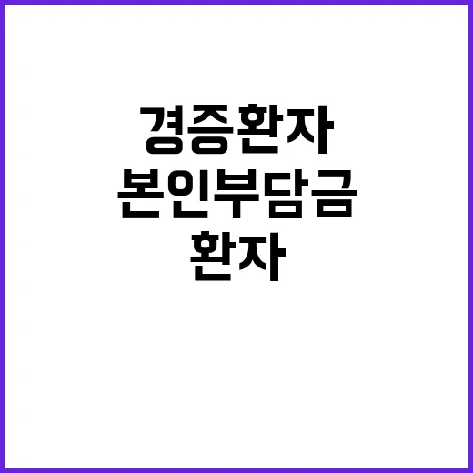 경증환자 본인부담금…