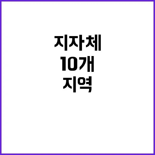 ‘지역특성 지원’ 최대 14억 원 10개 지자체 선정!