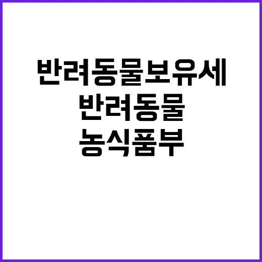 반려동물 보유세 농…