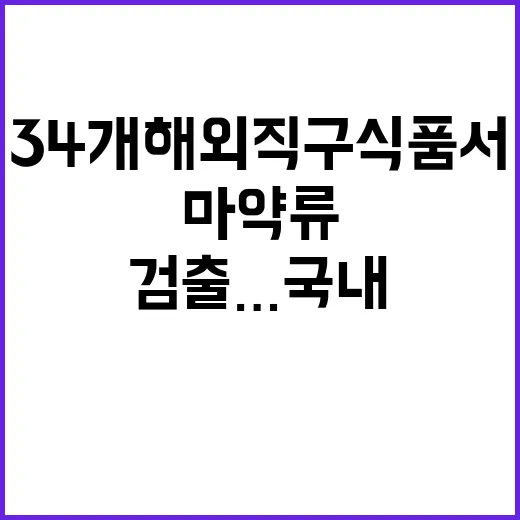 마약류 34개 해외직구식품서 검출…국내 차단!