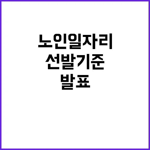 “복지부 노인일자리…