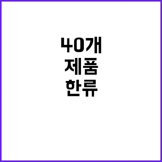 한류 중소기업 제품 40개 세계로! 클릭 필수!