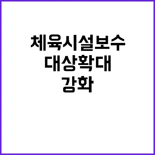 체육시설 보수 대상…