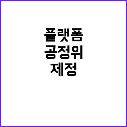 공정위 플랫폼 법안…