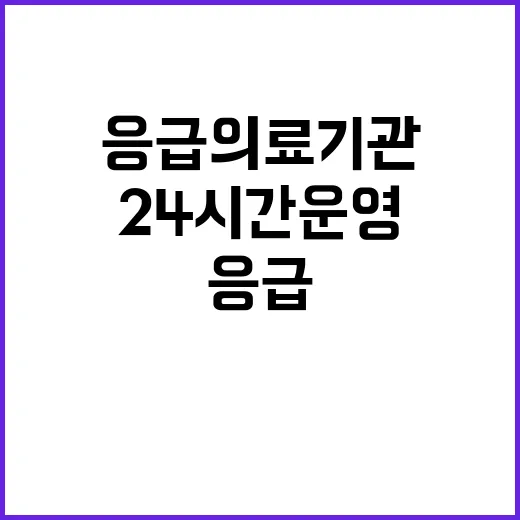 응급의료기관 24시…