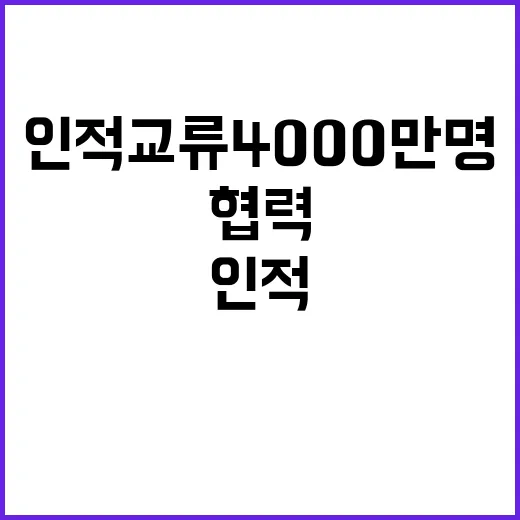 인적교류 4000만…