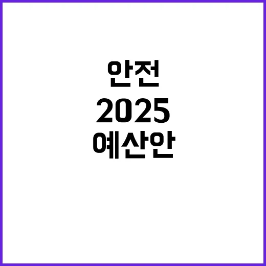 2025 예산안 국민 안전 위한 새로운 변화!