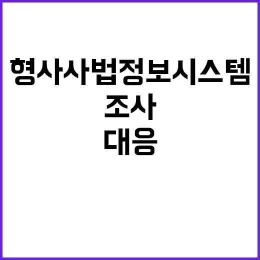 형사사법정보시스템 원격 조사로 범죄 대응 혁신!