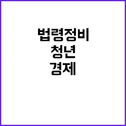 청년 법령 정비 경제자립과 활동 지원의 새로운 전환