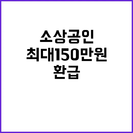 대출 환급 소상공인…