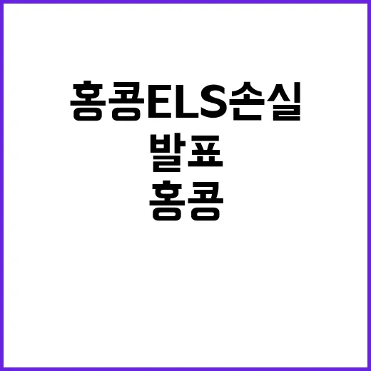 금융위 발표 “홍콩 ELS 손실 조치 없다” 의혹!