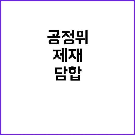 공정위 담합 제재 수준 미정 소식 전해!