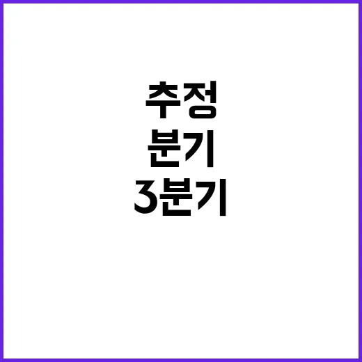 “3분기 성장률 기재부 내부 추정 없는 사실 공개!”