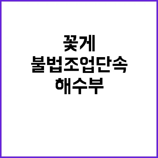 해수부 꽃게 수급 …