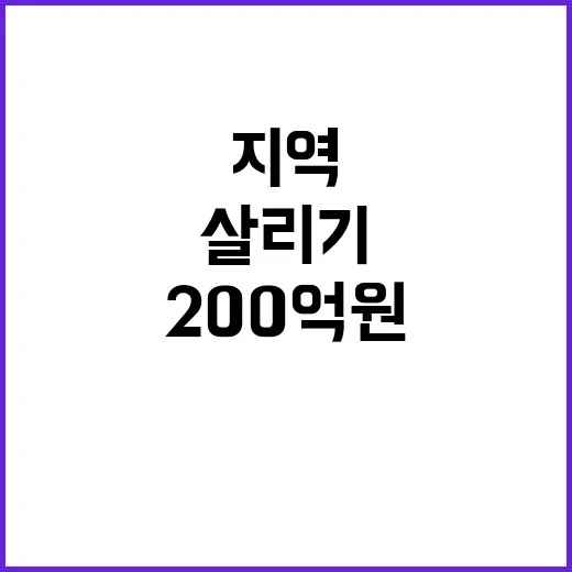 ‘인구활력펀드’ 200억 원 지역 인구 살리기!