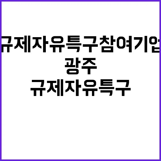 규제자유특구 참여 …