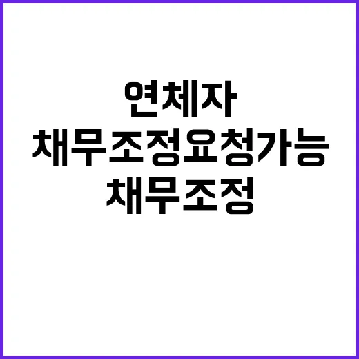 연체자 내일부터 채무조정 요청 가능! 금융사 대환영!