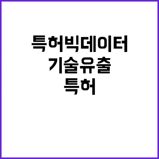 특허빅데이터 기술유출 방지의 새로운 해결책!