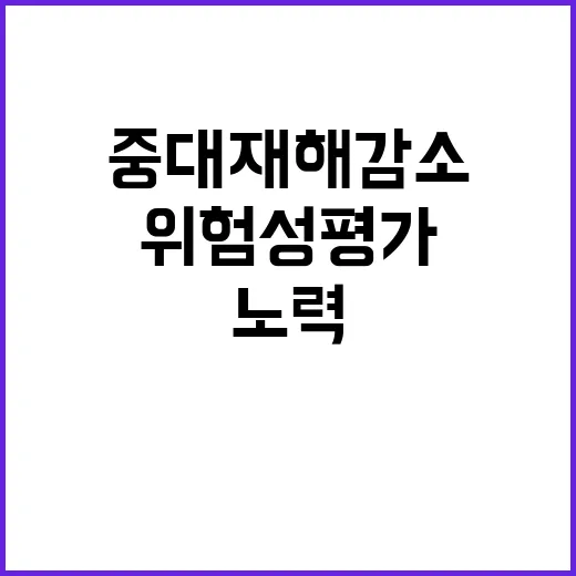 중대재해 감소 고용…