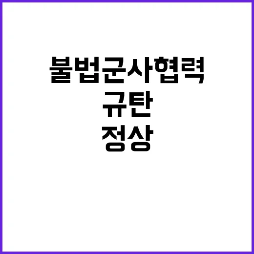 정상 불법 군사협력…