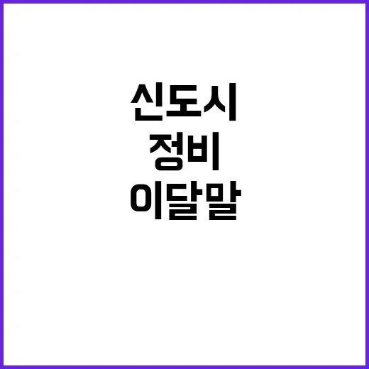 신도시 정비 이달 말 청사진 공개 예고!