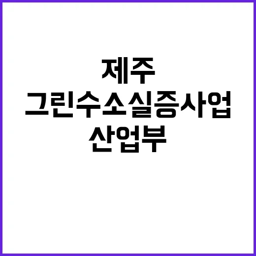 “그린수소 실증사업…