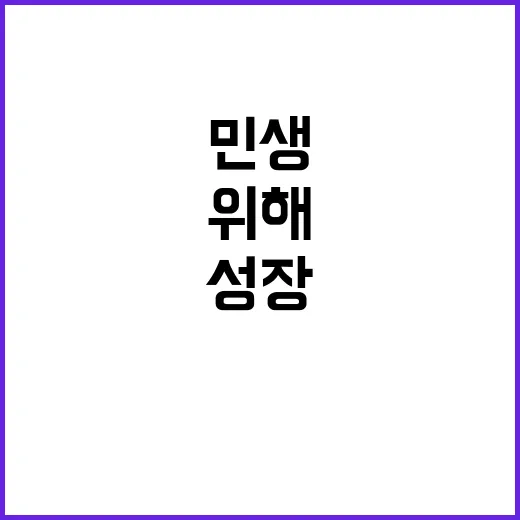 성장 과실 민생 위해 빠르게 확산된다!