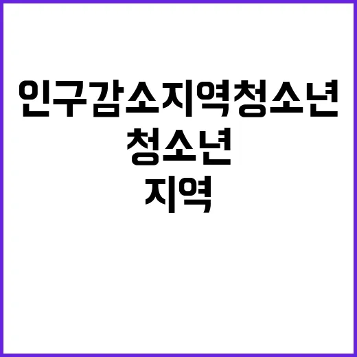 인구감소지역 청소년…